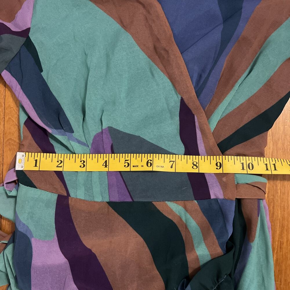 Anthropologie Hutch Abstract Wrap Maxi Dress XS Boho Wedding Guest Formal Event - Picture 10 of 15